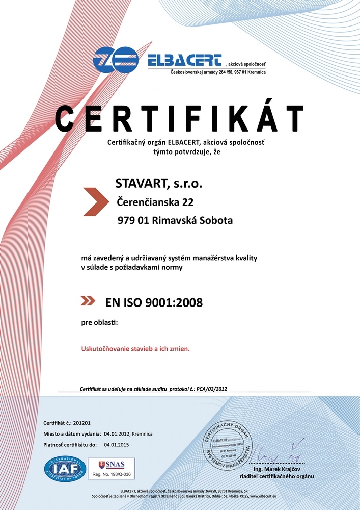 certifikát