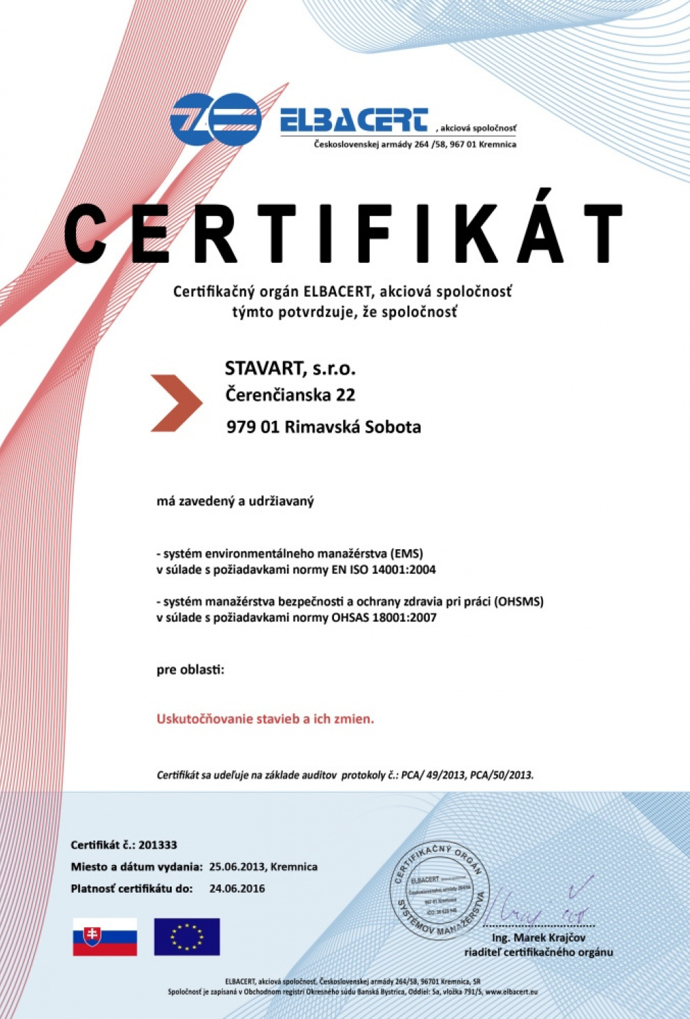 Certifikaty, ocenenia
