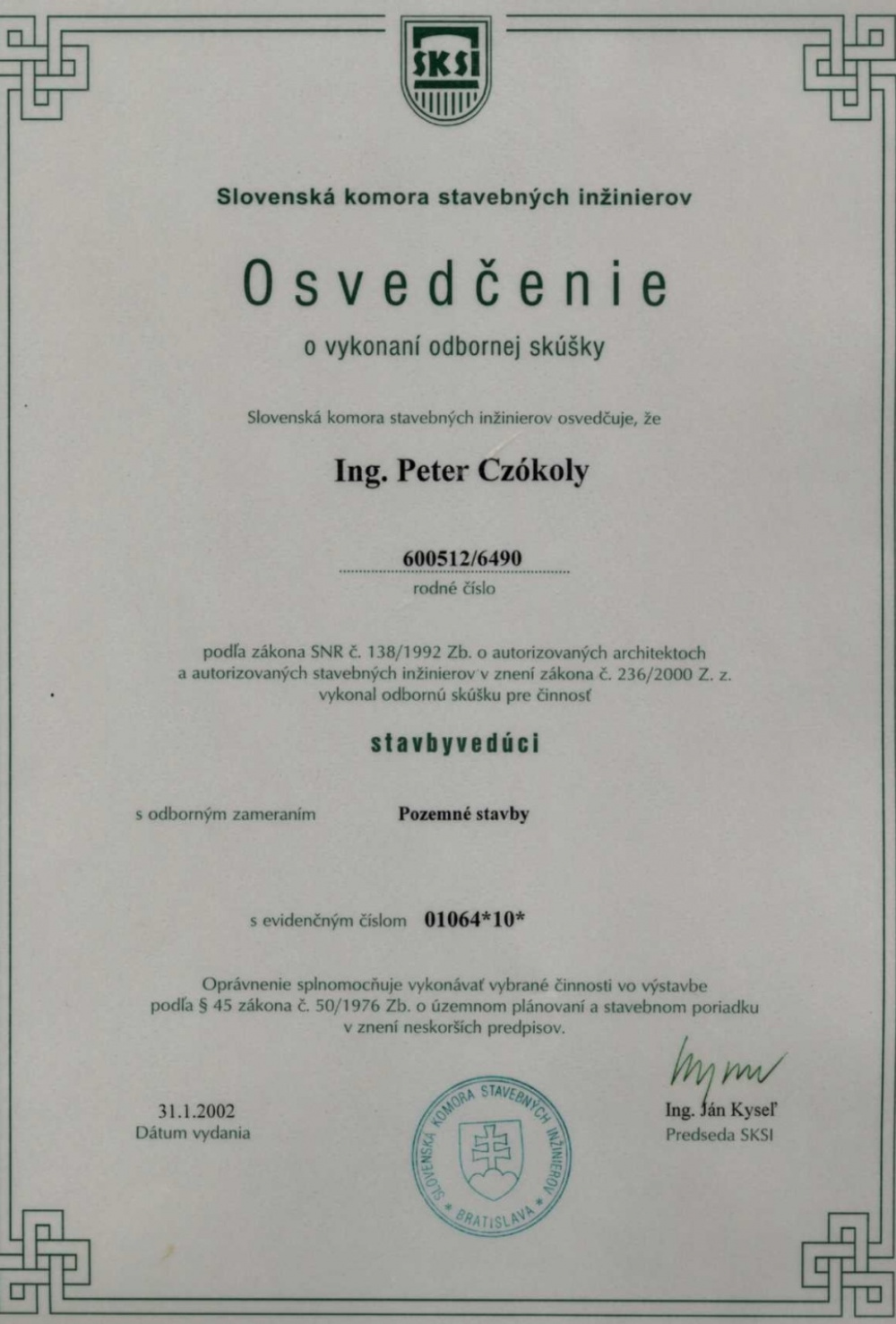 Certifikaty, ocenenia