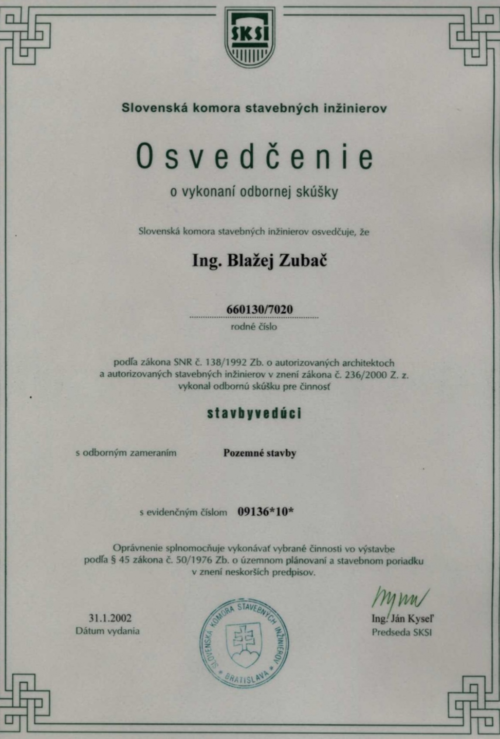 Certifikaty, ocenenia