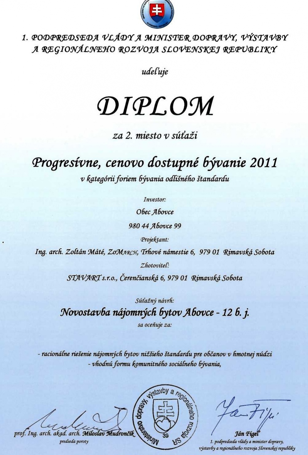 Certifikaty, ocenenia