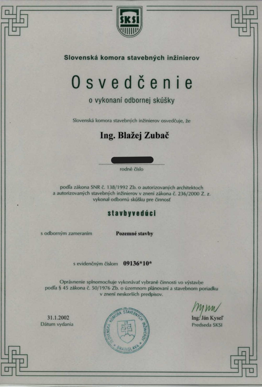 Certifikaty, ocenenia